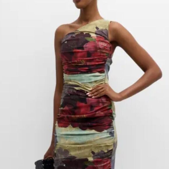 Chiara Boni La Petite Adad One-Shoulder
Floral-Print Mini Dress 14 NWT $890 - Picture 5 of 6